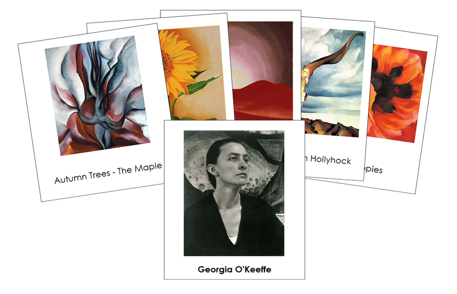 Georgia O'Keeffe 3-Part Art Cards - Montessori Print Shop Digital Download