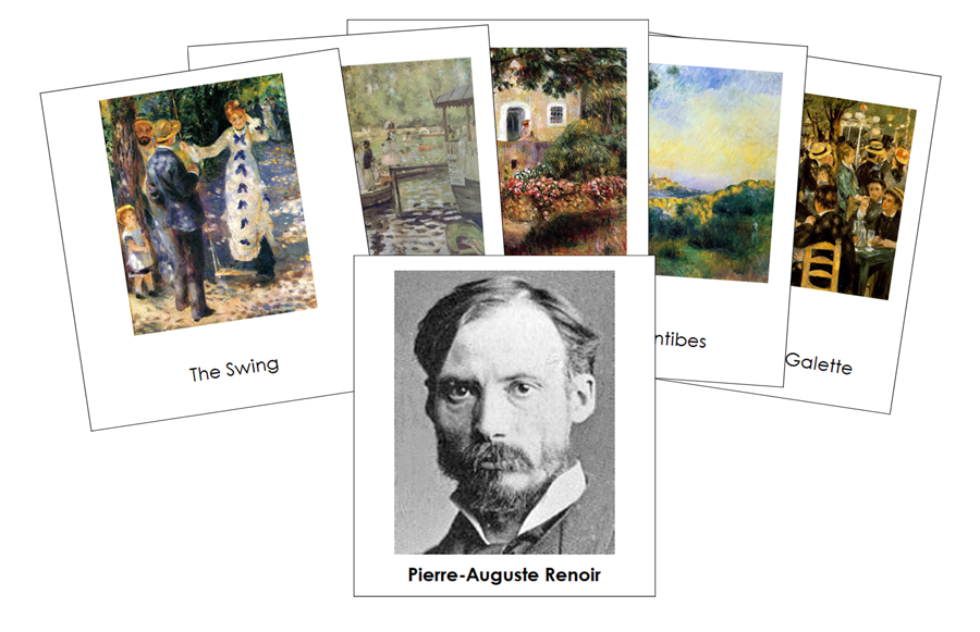 Pierre-Auguste Renoir 3-Part Art Cards - Montessori Print Shop Digital Download