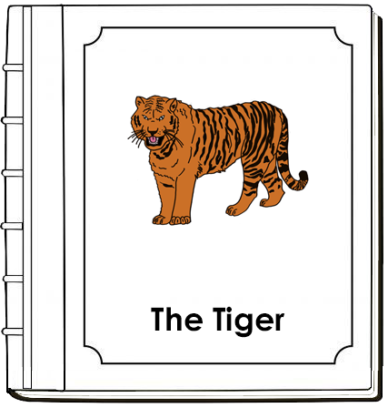 Parts of a Tiger Nomenclature Book (red) - Montessori Print Shop Digital Download