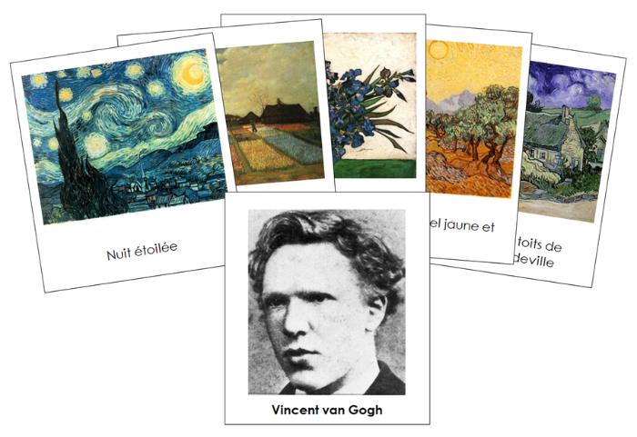 French - Vincent van Gogh Art Cards - Montessori Print Shop Digital Download