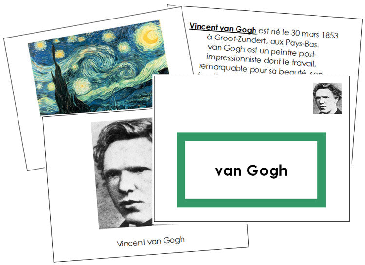 French - Vincent van Gogh Art Book (border) - Montessori Print Shop