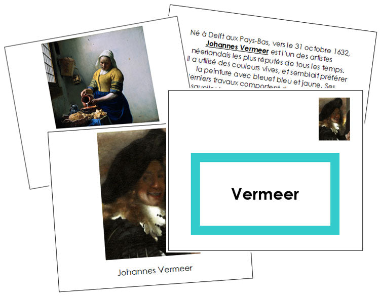 French - Johannes Vermeer Art Book (border) - Montessori Print Shop