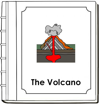 Parts of a Volcano Nomenclature Book (red) - Montessori Print Shop Digital Download