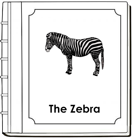 Parts of a Zebra Nomenclature Book (red) - Montessori Print Shop Digital Download