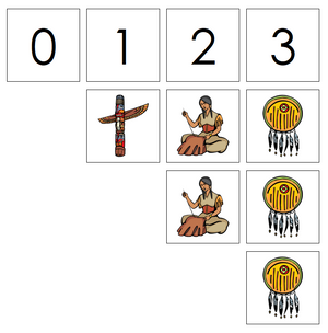 Numbers & Native American Counters - Montessori Print Shop preschool math