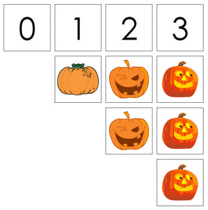 Number Cards & Pumpkin Counters - Montessori Print Shop Math 