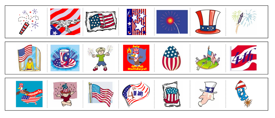 US Fourth of July Cutting Work - Preschool Activity by Montessori Print Shop