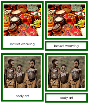 African Culture 3-Part Cards - Montessori Print Shop continent study