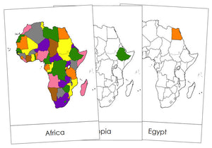 Africa Flashcards - Montessori Print Shop continent study