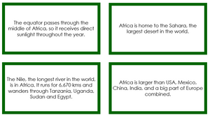 Printable Africa Fun Fact Cards - Montessori Print Shop