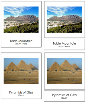 African Landmarks - Montessori Print Shop Continent Studies