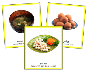 Asian Food - Montessori continent cards