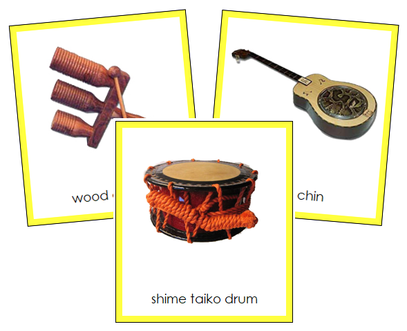 Asian Musical Instruments - Montessori Print Shop