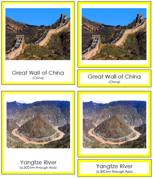 Landmarks of Asia 3-Part Cards - Montessori Print Shop Continent Studies