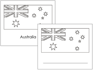 Flags of Australia/Oceania Blackline Masters - Montessori Print Shop continent study