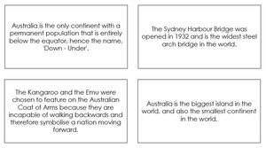 Printable Australia Fun Fact Cards - Montessori Print Shop