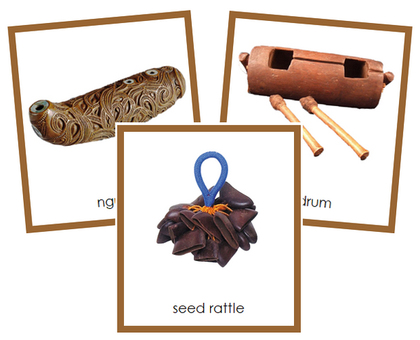 Oceanian Instruments Australian and Oceanian Musical Instruments - Montessori Print Shop