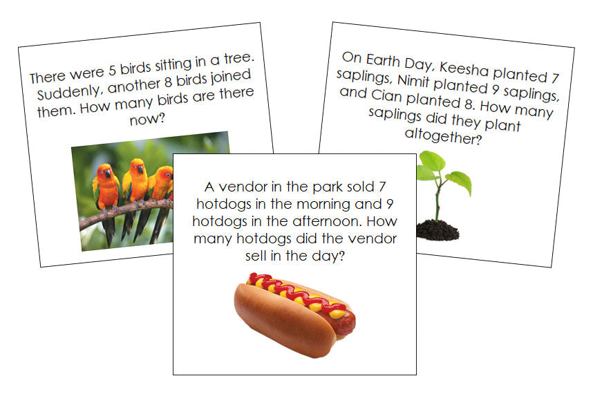 Addition Word Problems Set 2 - Montessori Print Shop