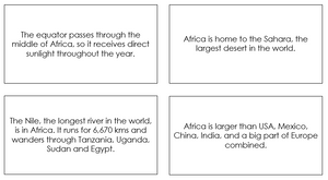 Fun Facts of Africa - Montessori Print Shop continent study