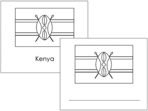 Blackline Master Flags of Africa - Montessori Print Shop continent study