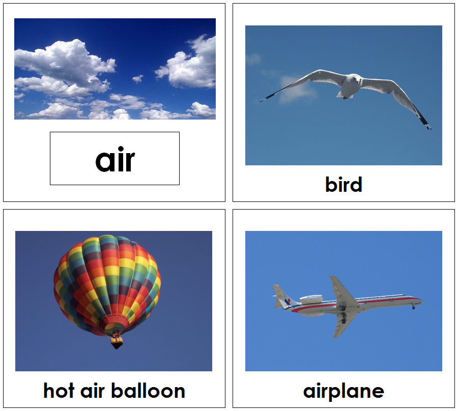 Montessori Toddler - Air, Land, and Water Cards