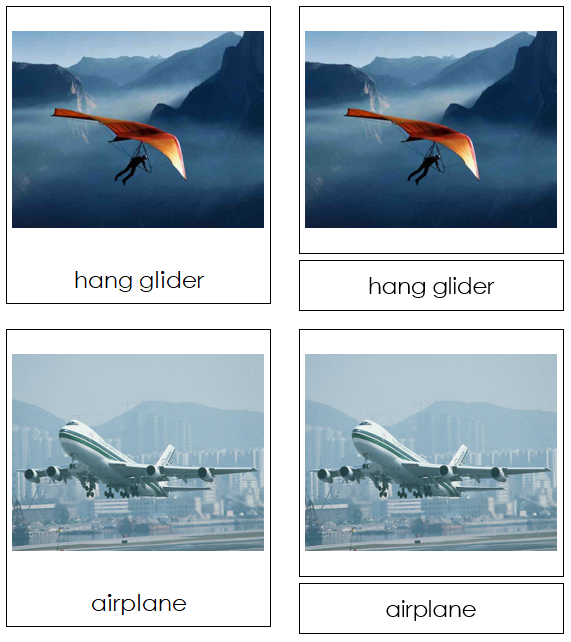 Air Transportation Cards - Montessori Print Shop