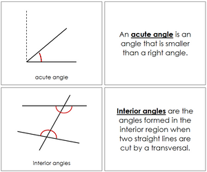 The Study of Angles Nomenclature Book - Montessori Print Shop