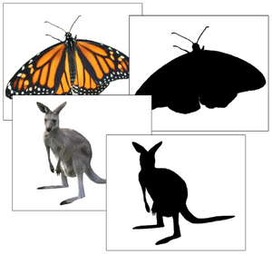 Silhouette Cards: Animals - preschool Montessori cards