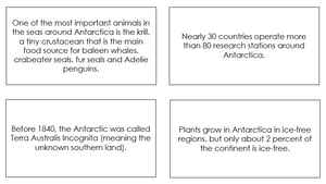 Printable Antarctica Fun Fact Cards - Montessori Print Shop