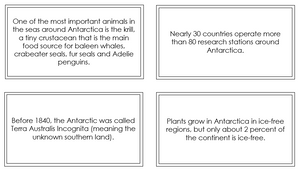 Printable Antarctica Fun Fact Cards - Montessori Print Shop
