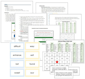 Elementary Montessori Antonym Key Experience - Montessori Print Shop