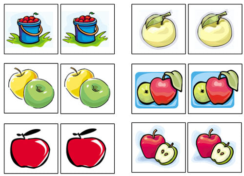 Apple Match-Up & Memory Game - Montessori Print Shop