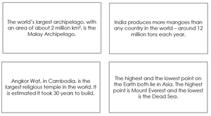 Printable Asia Fun Fact Cards - Montessori Print Shop