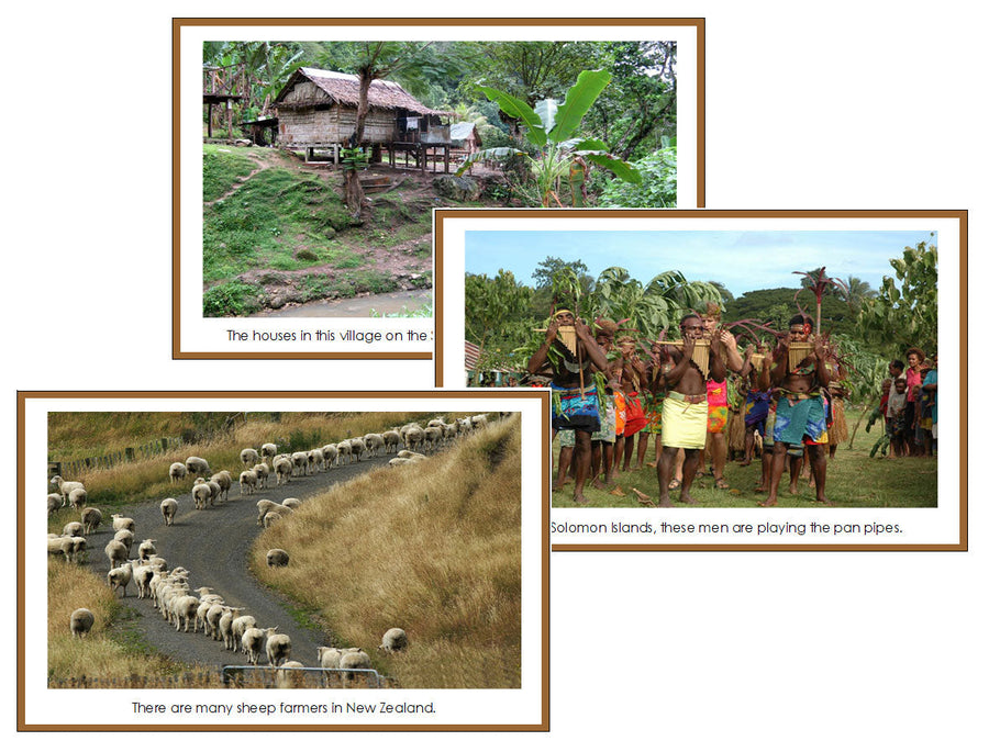 Australia/Oceania Geography Deluxe Continent Bundle - Montessori Print Shop Digital Download Geography Cards