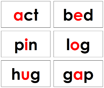 Phonetic Word Cards Level 1 - Montessori language cards