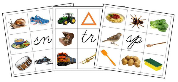 Blend Letter Mats (cursive) - Montessori Print Shop Digital Download