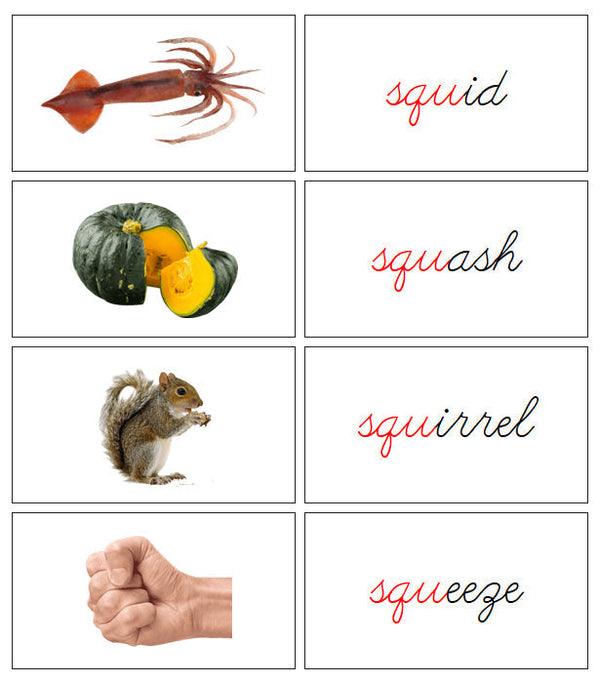 Blends & Digraphs (Set 2) CURSIVE - Montessori Print Shop Digital Download