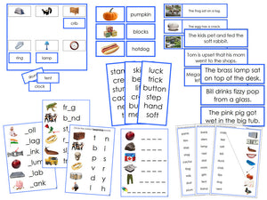 Blue Language Series Bundle (photos) - Montessori Print Shop phonetic language program