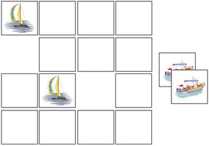 Boat Match-Up & Memory Game - Montessori Print Shop