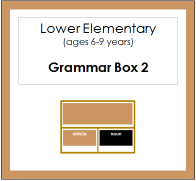Grammar Box #2 - Articles - elementary montessori grammar