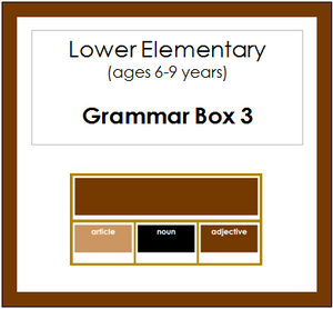 Grammar Box #3 - Adjectives - elementary grammar materials