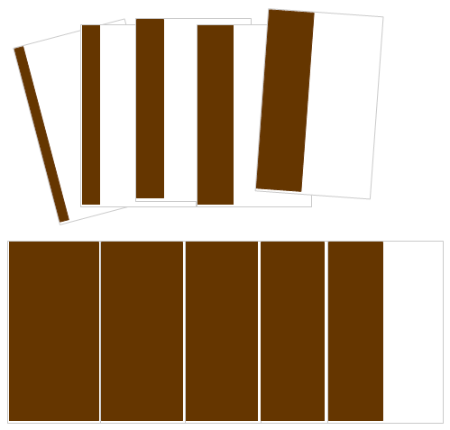 Brown Stair Cards (cornered) - Montessori sensorial cards