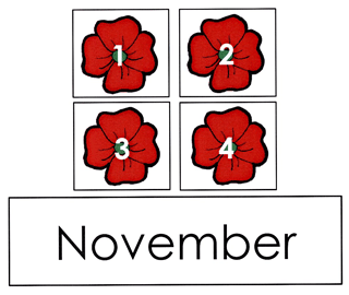 November Calendar Tags