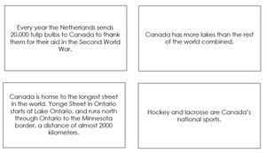 Printable Canada Fun Fact Cards - Montessori Print Shop