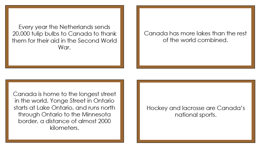 World Fun Facts Bundle (color borders) - Montessori Print Shop