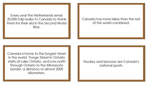 Printable Canada Fun Fact Cards - Montessori Print Shop