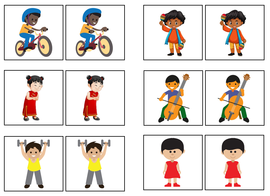 Children Match-Up & Memory Game - Montessori Print Shop preschool activity