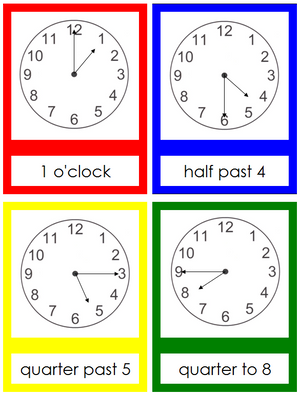 3-Part Clock Cards - Montessori Print Shop