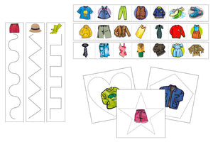 Clothing Cutting Work - Preschool Activity by Montessori Print Shop