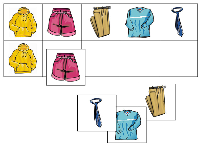 Clothing Match-Up & Memory Game - Montessori Print Shop